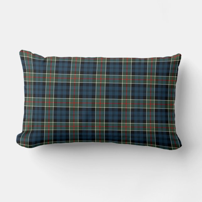 Colquhoun Clan Dark Blue Scottish Tartan Lendenkissen (Vorderseite)