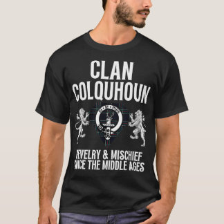 Colquhoun Clan Scottish Name Coat of Arms Tartan F T-Shirt