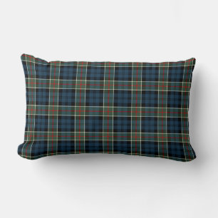 Colquhoun Clandunkelblauer schottischer Tartan Lendenkissen