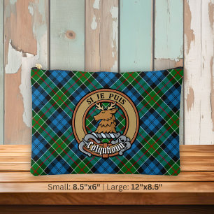 Colquhoun-Clanwappen über Tartan Zubehörtasche