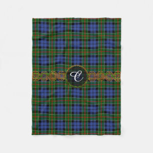 Colquhoun-Monogramm-Tartan Fleecedecke