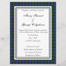 Colquhoun Scottish Wedding Einladung