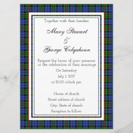 Colquhoun Scottish Wedding Einladung