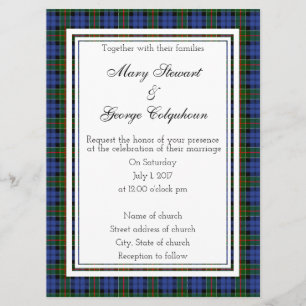Colquhoun Scottish Wedding Einladung