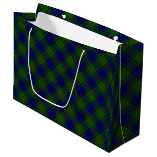Colquhoun-Tartan Blau-Grün-Karo Große Geschenktüte