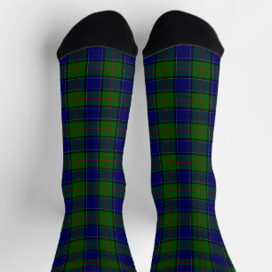 Colquhoun-Tartan blau grün Karo Socken