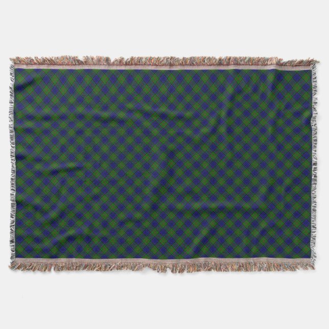 Colquhoun Tartan Blau kariert Decke (Vorderseite)