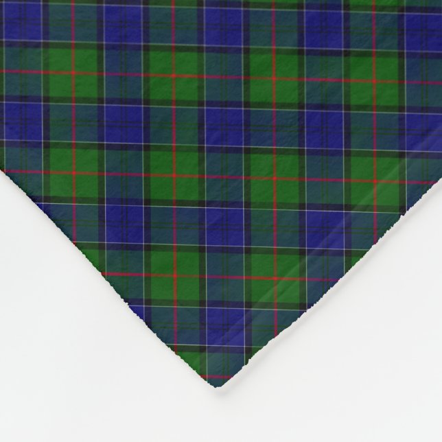 Colquhoun Tartan Blau kariert Fleecedecke (Ecke)