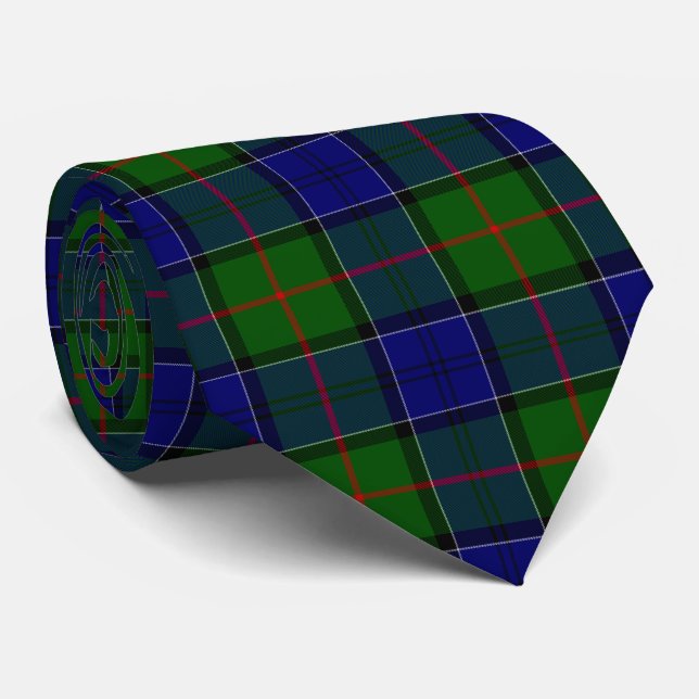 Colquhoun Tartan Blau kariert Krawatte (Gerollt)