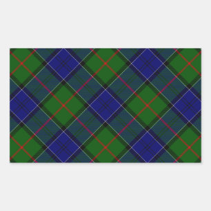 Colquhoun Tartan Blau kariert Rechteckiger Aufkleber