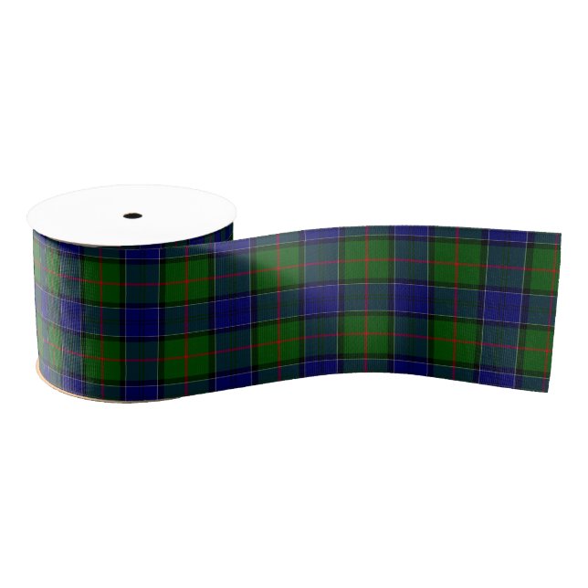 Colquhoun Tartan Blau kariert Ripsband (Spule)