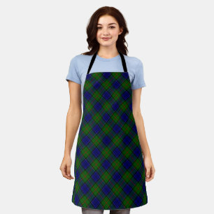 Colquhoun Tartan Blau kariert Schürze