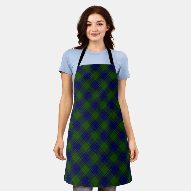 Colquhoun Tartan Blau kariert Schürze (Getragen)