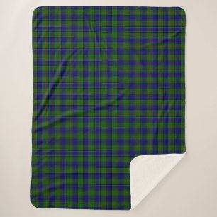Colquhoun Tartan Blau kariert Sherpadecke
