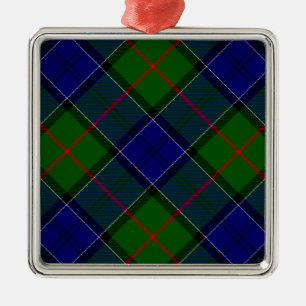 Colquhoun Tartan Blau kariert Silbernes Ornament