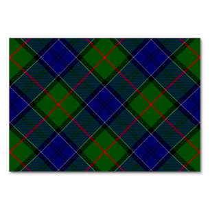 Colquhoun Tartan Blau kariert Tischnummer