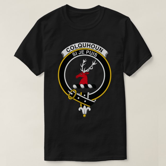 Colquhoun Wappen Tartan Clan Scottish Clan T-Shirt (Design vorne)