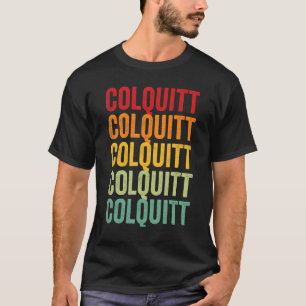 Colquitt Landkreis Georgia Rainbow Text Design T-Shirt