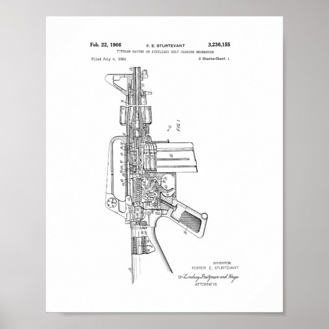 Colt AR-15 Halbautomat Poster (Vorne)