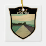 Colt Staat Park Rhode Island Vintag Keramikornament<br><div class="desc">Colt Staat Park Illustration. Der Park ist ein wichtiger Bestandteil des historischen Stadtteils Poppasquash Farms,  der im National Register of Historic Places aufgeführt ist,  und ist eine Haltestelle auf dem East Bay Bike Path.</div>