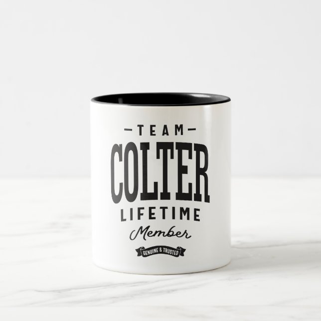 Colter Lifetime Member Personalisiert Name Colter Zweifarbige Tasse (Mittel)