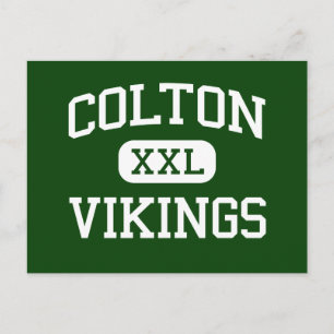 Colton - Vikings - High School - Colton Oregon Postkarte