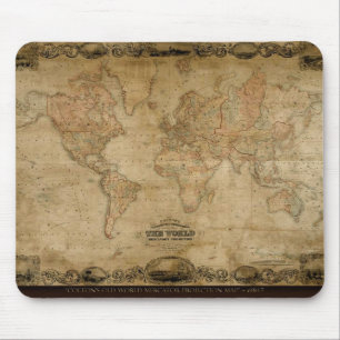 Colton's Antike-Weltkarte-Mauspad Mousepad