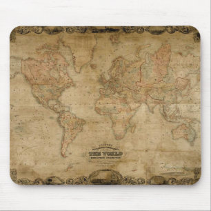 Colton's Antike-Weltkarte-Mauspad Mousepad