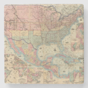 Coltons Eisenbahn und Militärkarte Steinuntersetzer