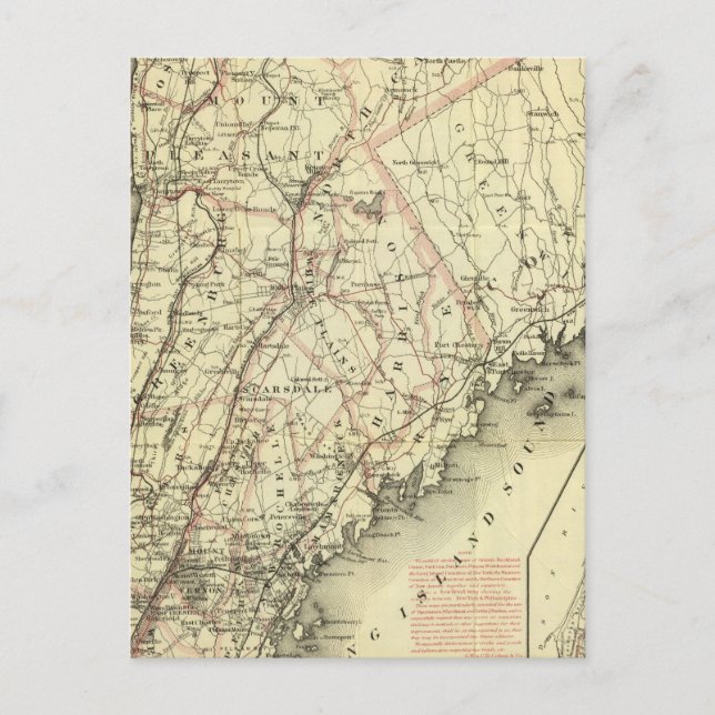 Coltons Fahrplan zum Rädern in den USA 2 Postkarte (Vorderseite)