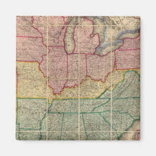 Colton's Railroad and Landkreis Map, Vereinigte St Magnet