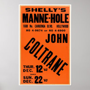 Coltrane Live Jazz Vintage Plakat