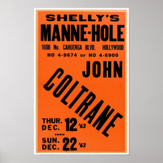 Coltrane Live Jazz Vintage Poster