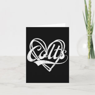 Colts Heart Name Vintag Retro Men Frauen Kind Mädc Karte