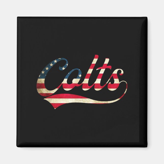 Colts Vintage Retro Männer Frauen  Magnet (Vorne)