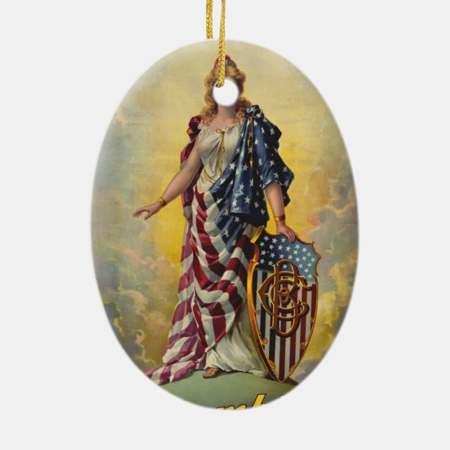 Columbia Brewing Co. Poster Keramik Ornament (Hinten)