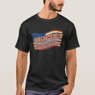 Columbia City Maryland Vintage amerikanische Flagg T-Shirt
