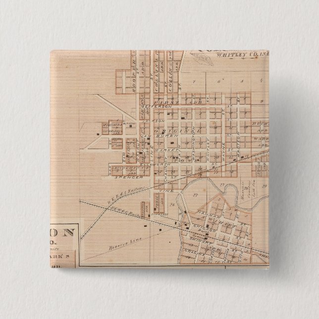 Columbia City, Whitley Co Button (Vorderseite)