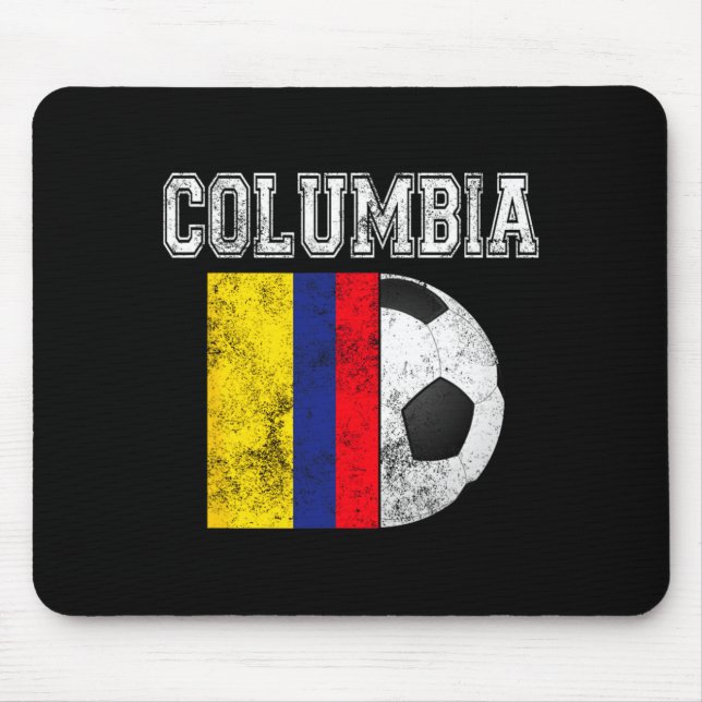 Columbia Flag Fußball T-Shirt  Mousepad (Vorne)
