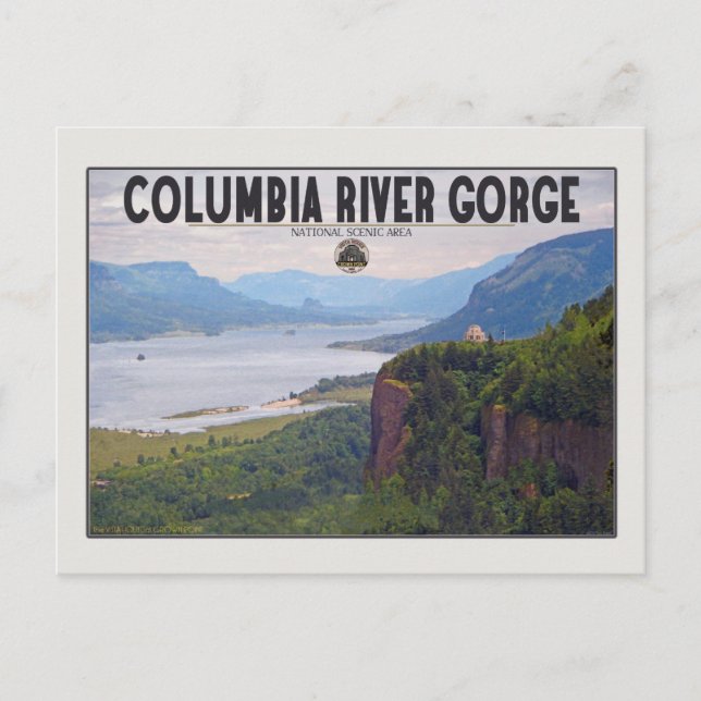 Columbia Gorge - Crown Point.jpg Postkarte (Vorderseite)