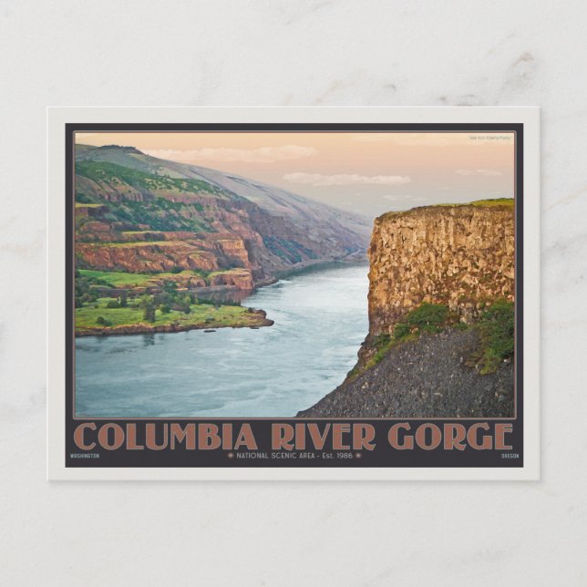 Columbia Gorge - Rowena Plateau B Postkarte (Vorderseite)