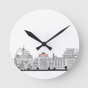 Columbia Heights Wall Clock Runde Wanduhr