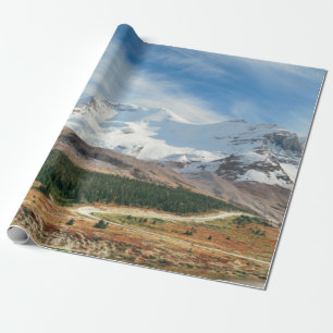 Columbia Icefield-Panorama mit schneebedeckter Ber Geschenkpapier