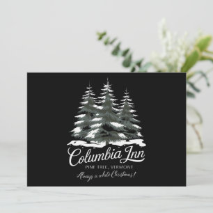 Columbia Inn Pine Tree Vermont A White Christmas Feiertagskarte