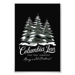 Columbia Inn Pine Tree Vermont A White Christmas Fotodruck