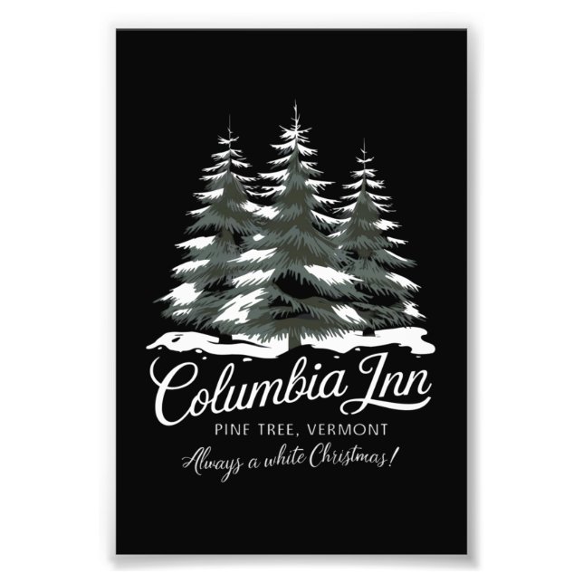Columbia Inn Pine Tree Vermont A White Christmas Fotodruck (Vorne)
