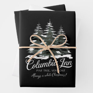 Columbia Inn Pine Tree Vermont A White Christmas Geschenkpapier Set
