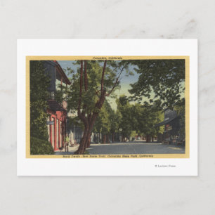 Columbia, Kalifornien - Street Scene Postkarte