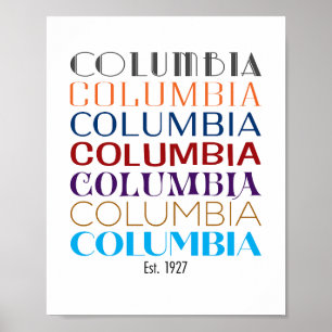 Columbia-Logo, Jahrzehnte (Mattdruck) Poster