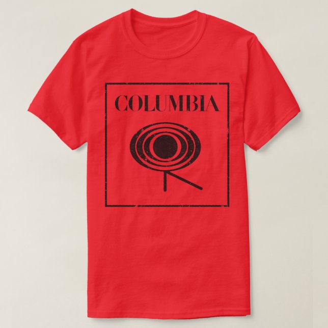 Columbia Platten 80er Labels T-Shirt (Design vorne)